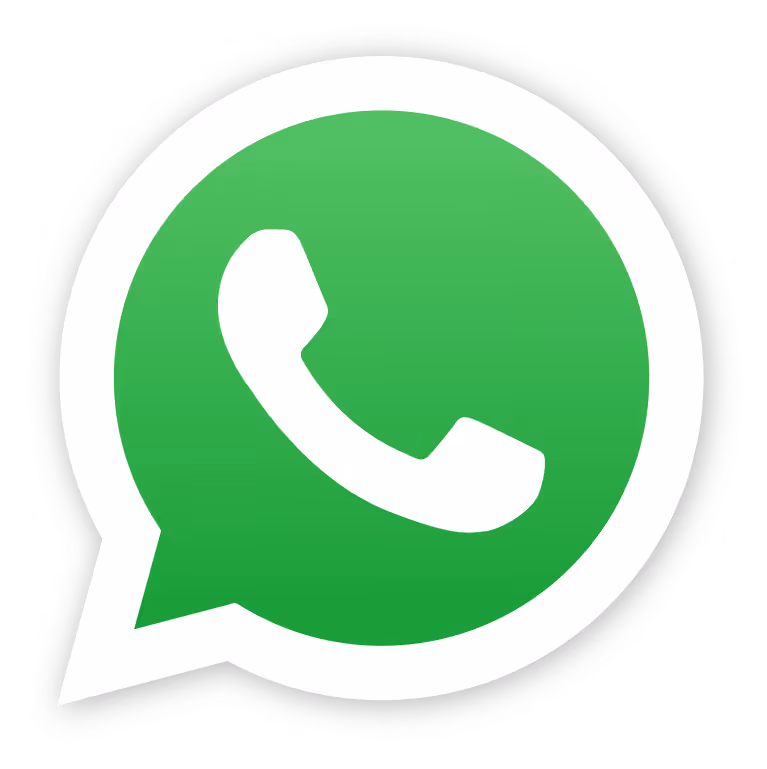 Green WhatsApp logo with a white phone icon inside a speech bubble.